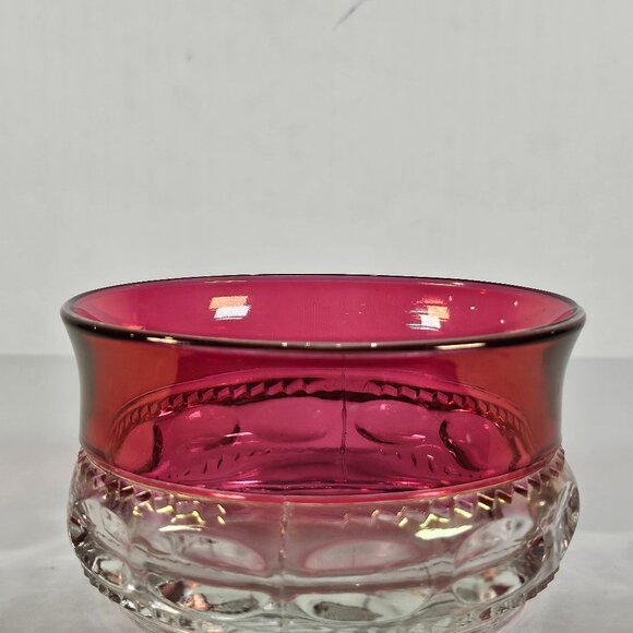 Tiffin Franciscan Kings Crown Ruby Cranberry Flashed Finger Bowl - Picture 3 of 11